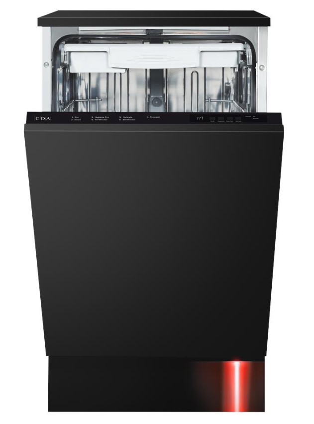 Cda Red/Green/Light Cdi4251 45Cm Slimline Integrated Dishwasher