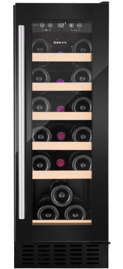 Cda Black/Bordeaux Cfwc304bl 30Cm Freestanding/Under Counter Wine Cooler