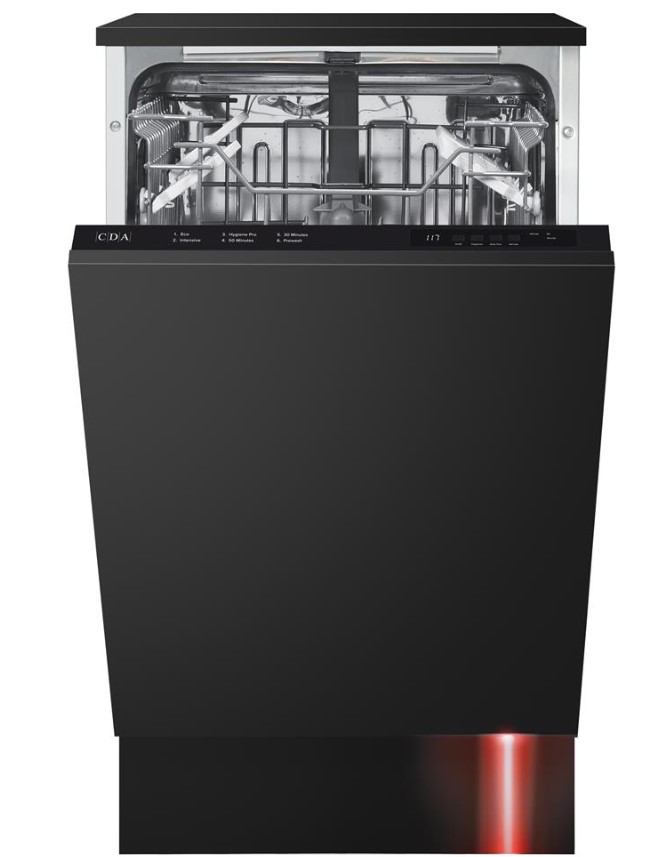 Cda Red/Green Cdi4121 45Cm Integrated Dishwasher