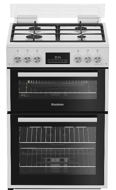 Blomberg White Ggrn655w 60Cm Double Oven Gas Cooker