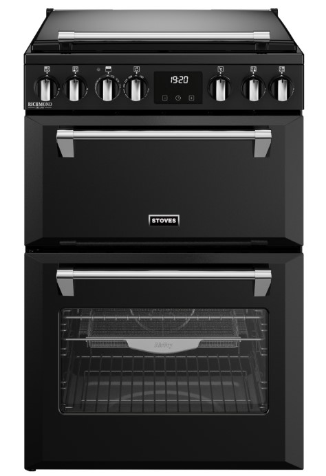 Stoves Black 444411844 Richmond Deluxe 60Cm Dual Fuel Cooker Lidded