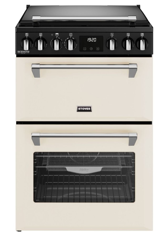 Stoves Cream 444411845 Richmond Deluxe 60Cm Dual Fuel Cooker Lidded