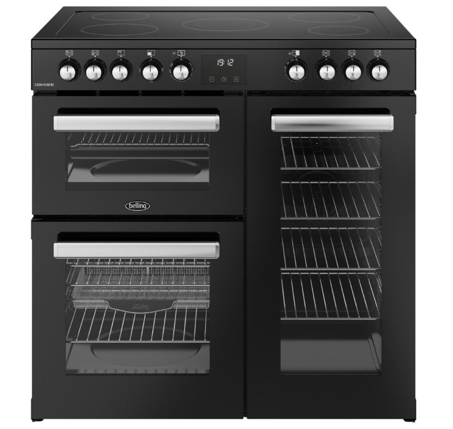 Belling Black Rca Cookcentre 90E Bl Cookcentre 90Cm Ceramic Range Cooker In 444411791