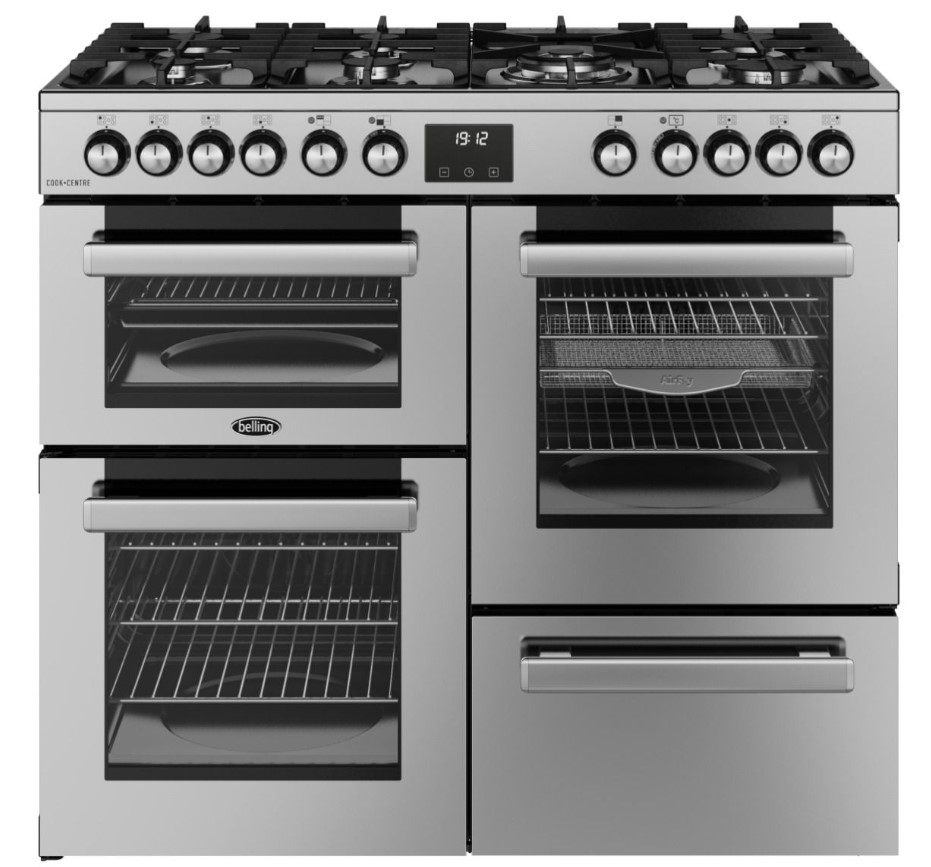 Belling 444411800 Cookcentre 100Df Sta Cookcentre 100Cm Dual Fuel Range Cooker In Stainless Steel