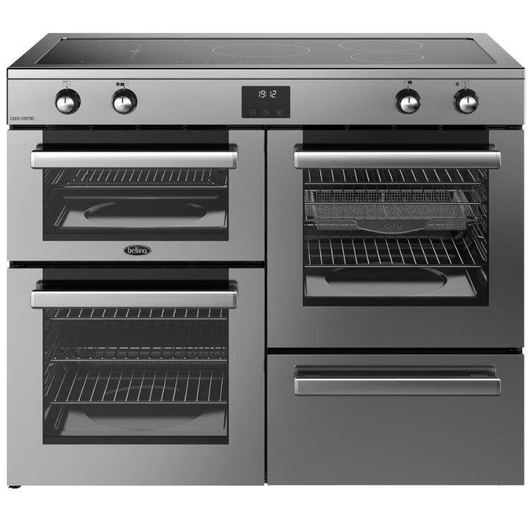 Belling 444411808 110Cm Wide Cookcentre Induction Range Cooker In Stainless Steel