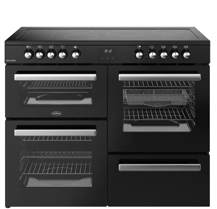 Belling Black Rca Cookcentre 444411803 110E 110Cm Electric Ceramic Range Cooker