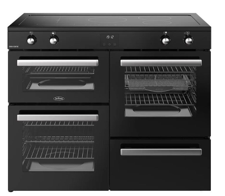 Belling Black Rca Cookcentre 110Ei 110Cm Electric Induction Touch Range Cooker