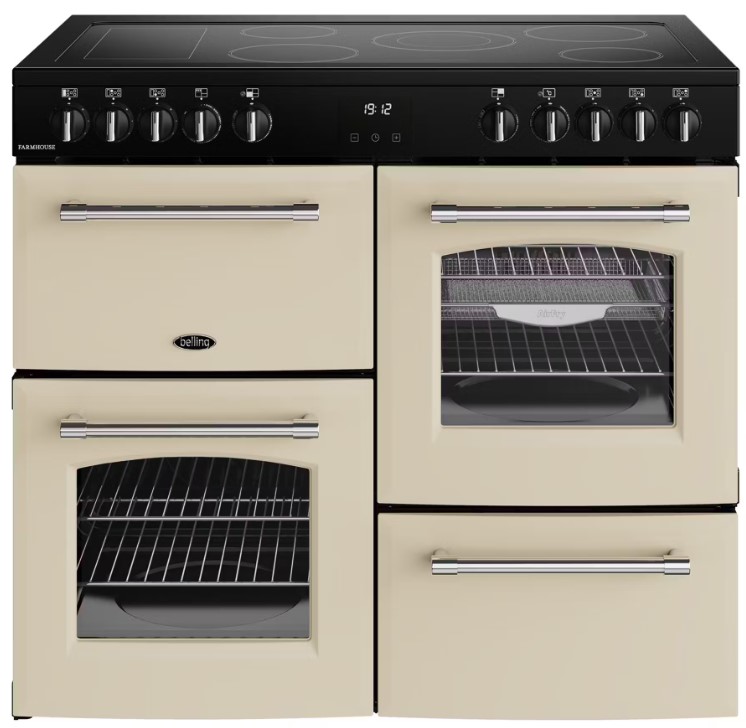 Belling Cream 444411827 100Cm Wide Farmhouse Ceramic Range Cooker In