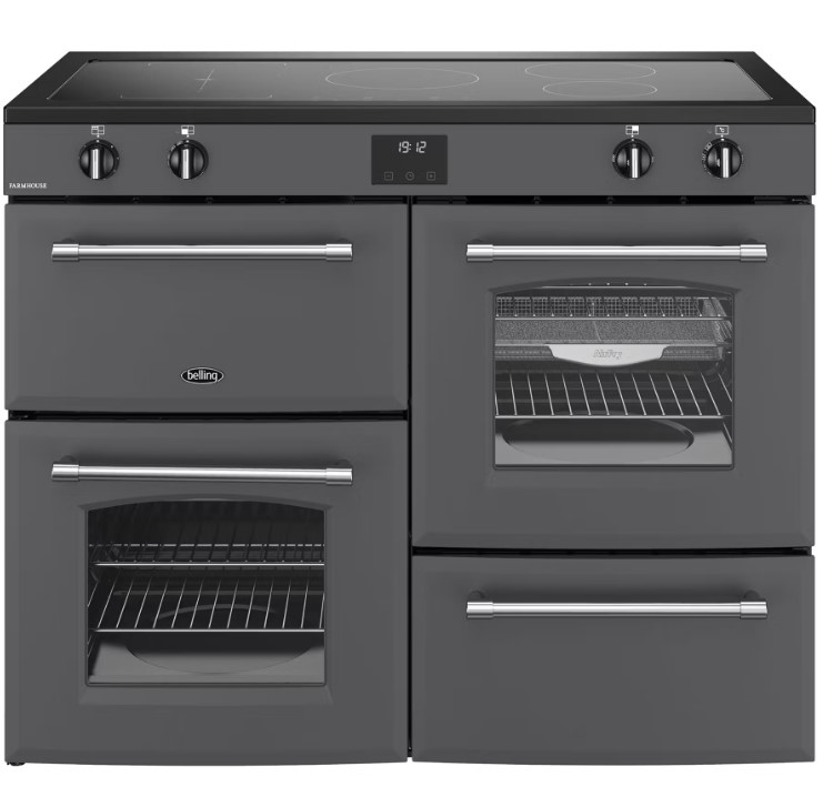 Belling Anthracite 444411840 110Cm Wide Farmhouse Induction Range Cooker In