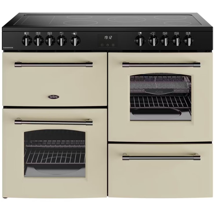 Belling Cream 444411836 110Cm Wide Farmhouse Ceramic Range Cooker In