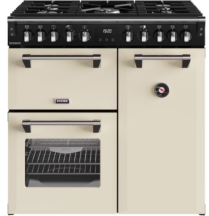 Stoves Cream 444411851 90Cm Wide Richmond Dual Fuel Range Cooker In