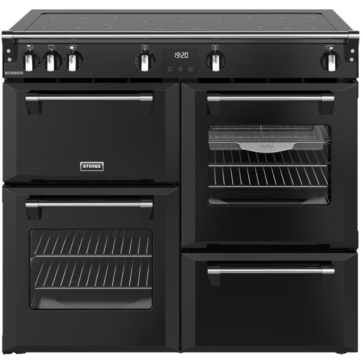 Stoves Black 444411859 100Cm Wide Richmond Induction Range Cooker In