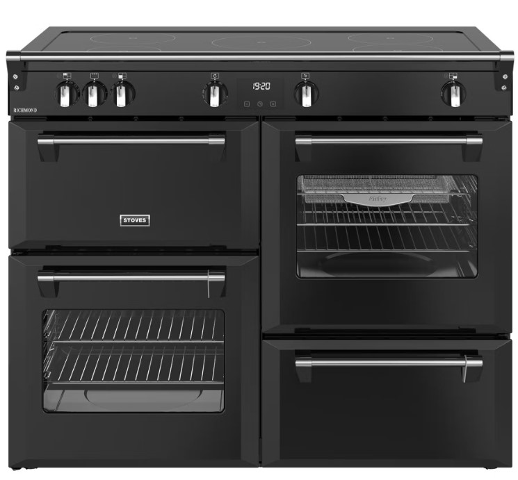 Stoves Black 444411865 110Cm Wide Richmond Induction Range Cooker In