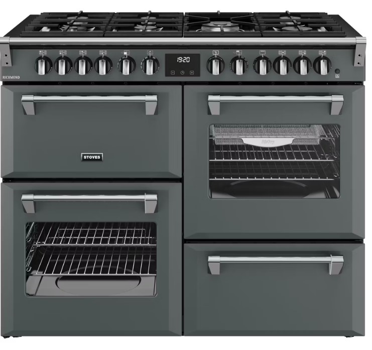 Stoves Anthracite 444411861 110Cm Wide Richmond Dual Fuel Range Cooker In