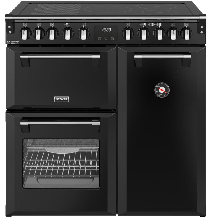 Stoves Black 444411869 90Cm Wide Richmond Deluxe Induction Range Cooker In