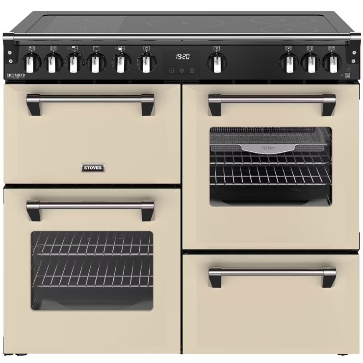 Stoves Cream 444411874 100Cm Wide Richmond Deluxe Induction Range Cooker In