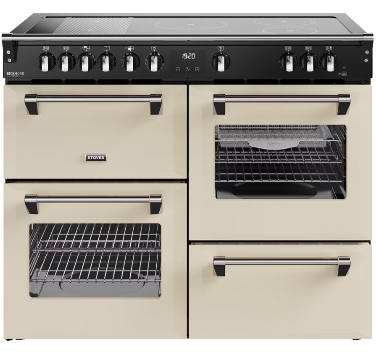 Stoves Cream 444411879 110Cm Wide Richmond Deluxe Induction Range Cooker In