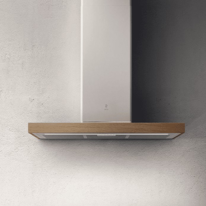 Elica White Bio 90Cm Chimney Hood - /Oak