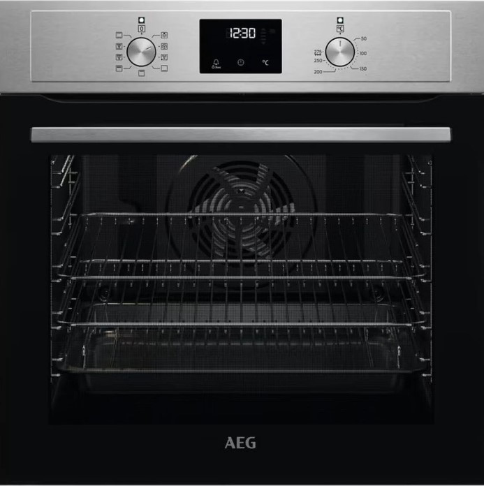 Aeg Light Bex33501em 72L Built-In Electric Single Oven - Stainless Steel - A Rated