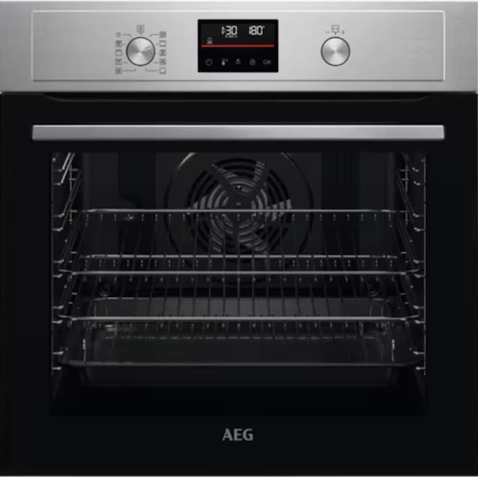 Aeg 6000 Series Bpx53506em 72L Built-In Electric Single Oven - Stainless Steel - A+ Rated