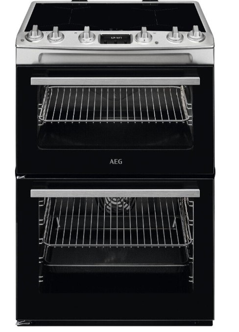 Aeg Cix6540acm Induction Electric Cooker With Double Oven, Stainless Steel, A Rated