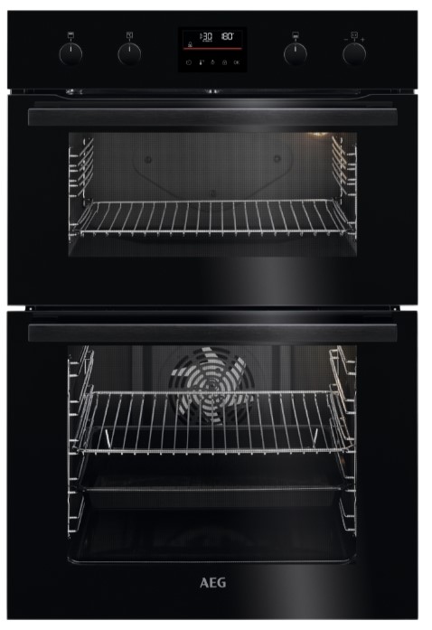 Aeg Black Dcb535060b 6000 Surroundcook Built-In Electric Double Oven, A Rated