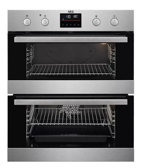 Aeg Surroundcook Dub535060m Electric Built-Under Double Oven - Stainless Steel