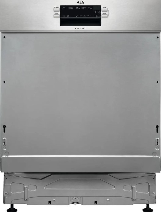 Aeg 6000 Series Fee64917zm Standard Semi-Integrated Dishwasher - Stainless Steel - C Rated