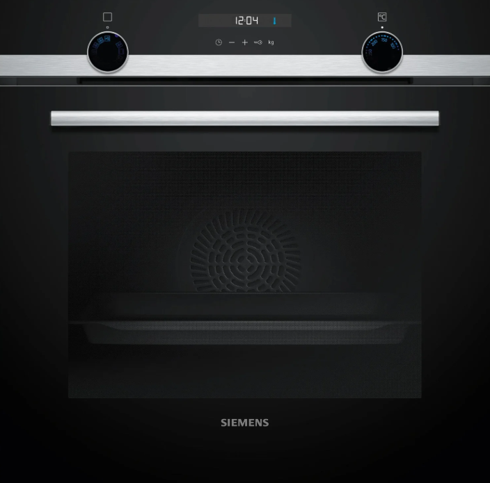 Siemens Black Iq500 Hb537gbs3b 71L Built-In Electric Single Oven / Stainless Steel - A+ Rated