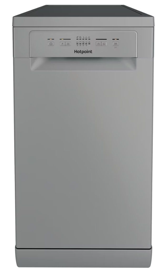 Hotpoint Silver Hp2fe10cs90suk Freestanding Slimline Dishwasher In