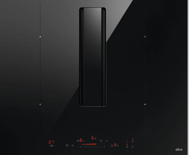 Elica Black Nt-Alpha-B-60Ba Venting Induction Hob - For Ducted/Recirculating Ventilation