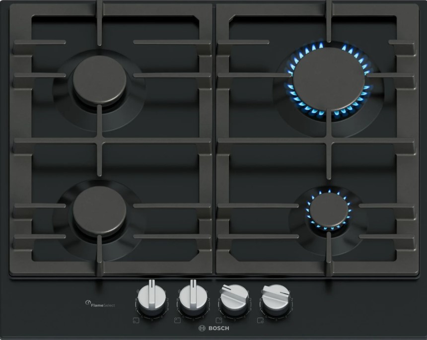 Bosch Black Series 6 Pcp6a6i90 60Cm 4 Burner Gas Hob