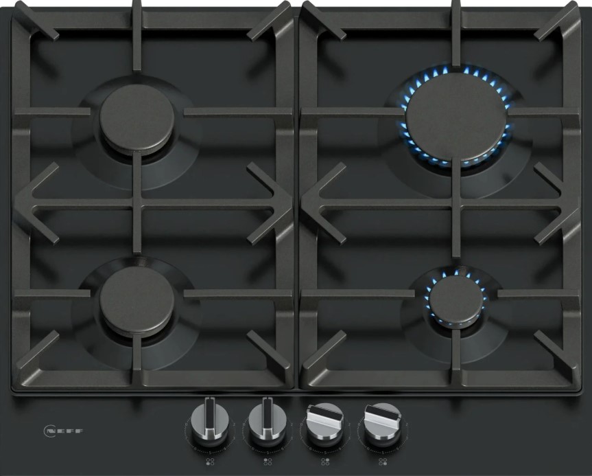 Neff Black N70 T26cip8s0 60Cm 4 Burner Gas Hob