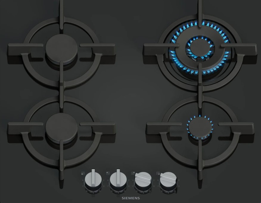 Siemens Black Iq500 Ep6a6hi10 60Cm 4 Burner Gas Hob