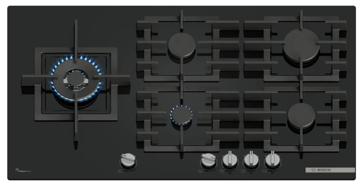 Bosch PPM9A6I40 90cm, 5 burners, 4kW Wok burner - Image 8