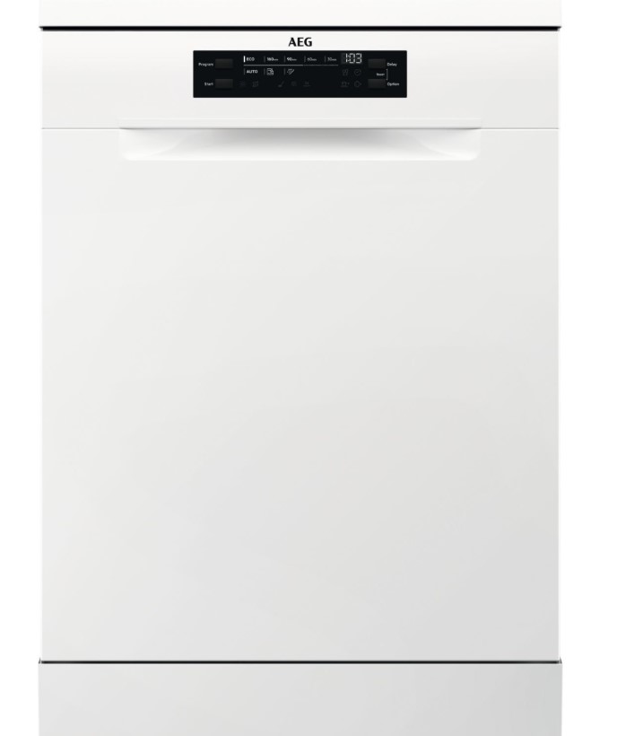 Aeg White Satteliteclean Freestanding Dishwasher - Airdry C-Rated Ffb74917zw