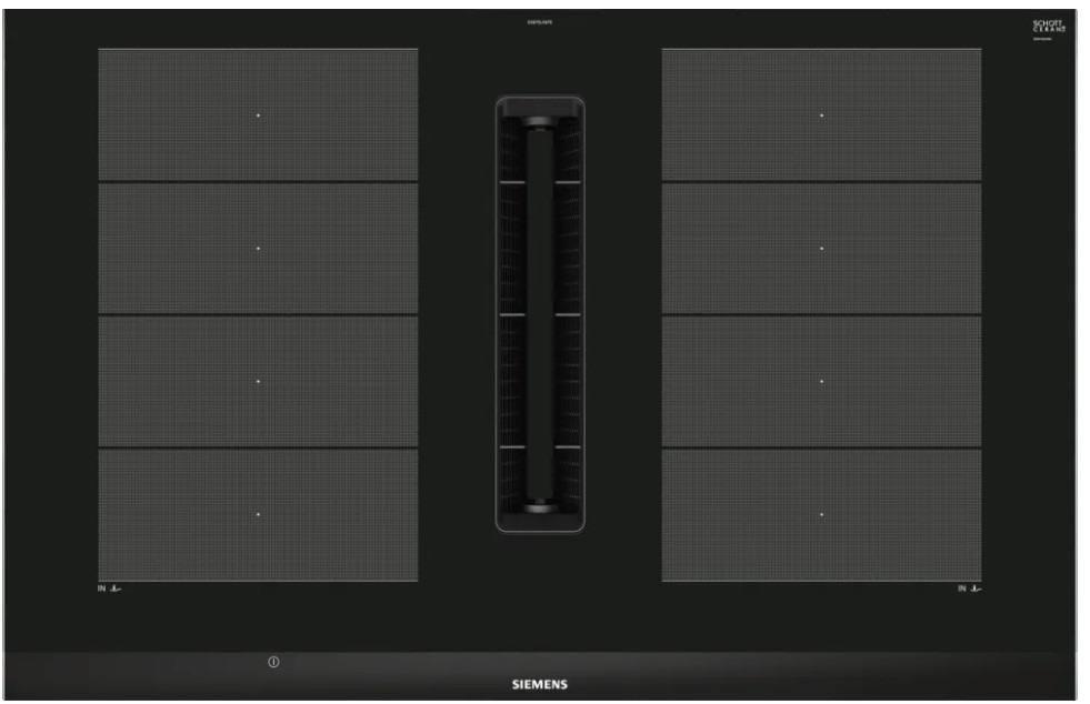 Siemens Black/Light Ex875lx67e Iq700 Induction Hob With Integrated Ventilation System 80 Cm