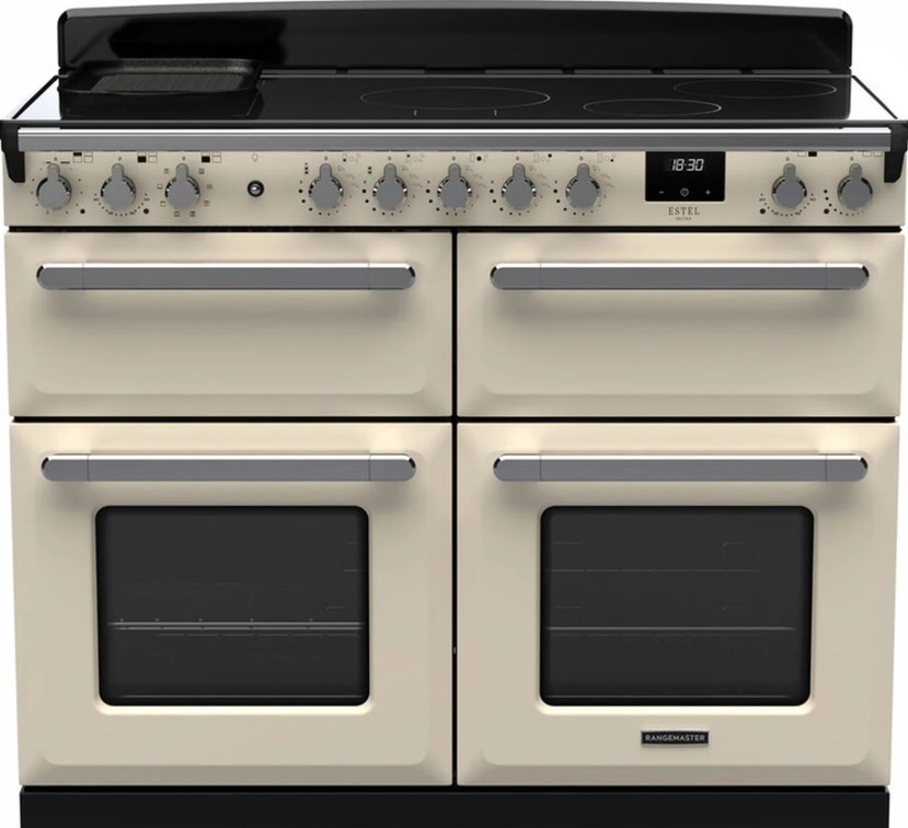 Rangemaster Estel Deluxe 110Cm Induction Range Cooker In Pale / Chrome Trim Cream Esdlb110eippcr/Cm1 - Image 5