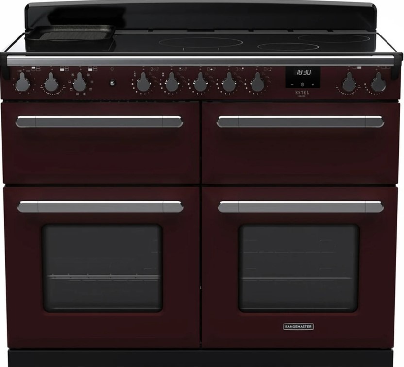 Rangemaster Bordeaux Estel Deluxe Esdlb110eipbor/Cm1 110Cm Wide Induction Range Cooker / Chrome