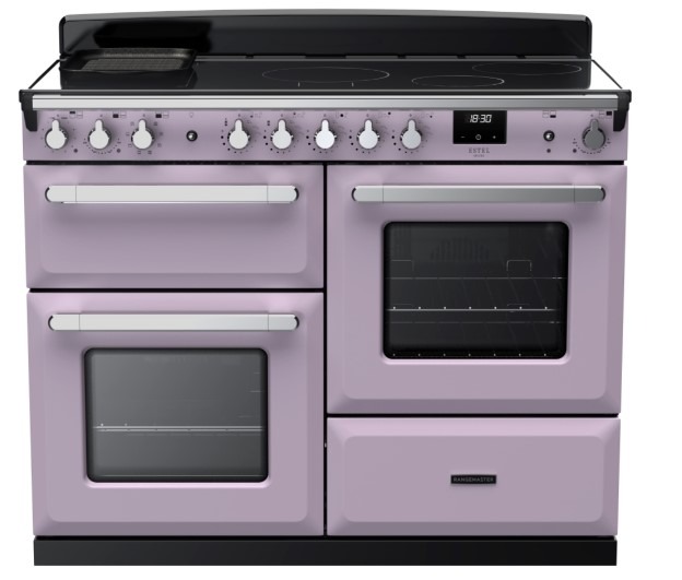 Rangemaster Purple Estel Deluxe Esdlo110eiphth/Cm1 110Cm Induction Range Cooker Heather / Chrome, A Rated