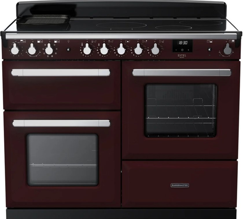 Rangemaster Bordeaux Estel Deluxe Esdlo110eipbor-Cm1 110Cm Wide Induction Range Cooker - / Chrome