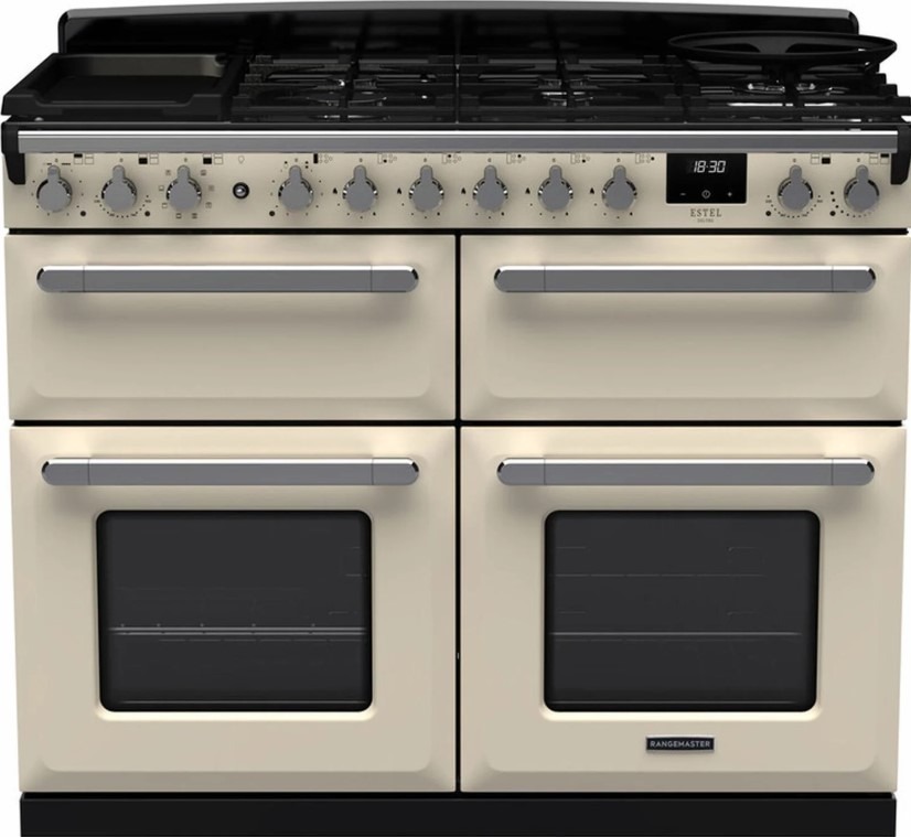 Rangemaster ESDLB110DFPPCR/CM1 Estel Deluxe BC 110cm Dual Fuel Pale Cream - Image 4