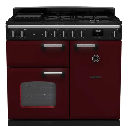 Rangemaster Bordeaux Cl100dfpbor/Cm1 Classic 100Cm Dual Fuel Range Cooker