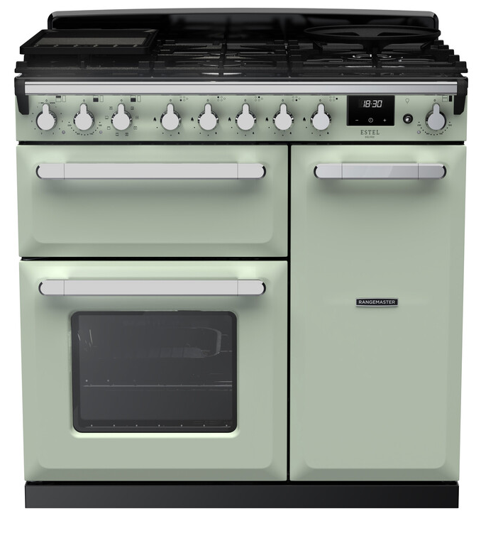 Rangemaster ESDL90DFPMNT/CM1 Estel Deluxe 90cm Dual Fuel Mint - Image 4