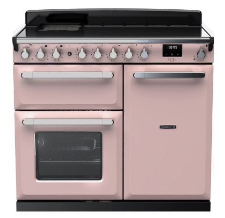 Rangemaster Pink Esdl100eipppk/Cm1 Estel Deluxe 100 Induction Pale With Chrome Trim