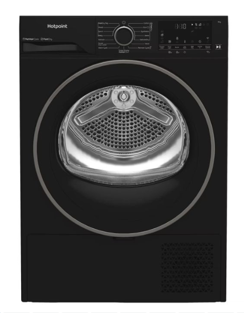 Hotpoint Black Chd94mbbsuk Freestanding 9Kg Heat Pump Tumble Dryer In