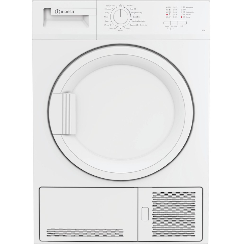 Indesit White Cydc72wwgluk 7Kg Condenser Tumble Dryer