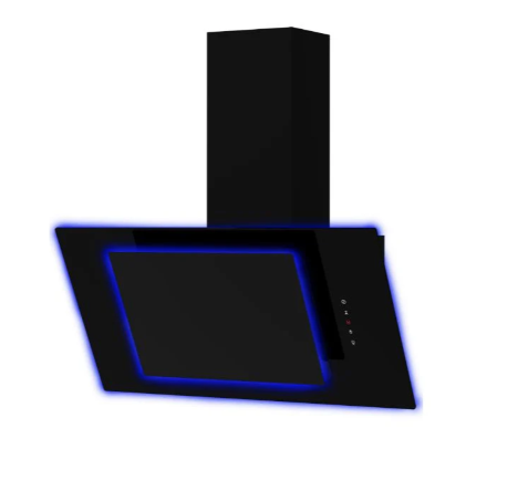 Cata Black Ubahalo7 - 70Cm Angled Glass Cooker Hood - Led Touch Control - B Energy Rating