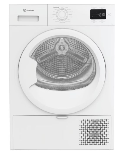 Indesit White Cysd72dwwuk Freestanding 7Kg Heat Pump Tumble Dryer In
