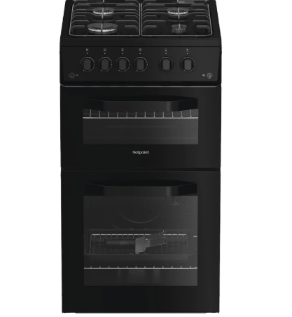 Hotpoint Black Htg5gcb - Gas Cooker - 59L Double Oven